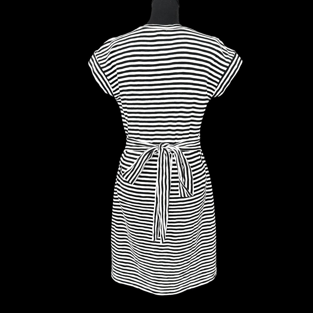 J.Crew Factory Cotton T-Shirt Dress XL Black White Sustainable Nautical French - Picture 3 of 8